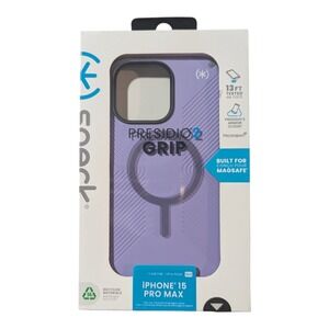 J5. Speck Presidio2 Grip MagSafe Case‎ For Apple iPhone 15 Pro Max - Purple